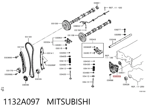 Шестерня балансировочного вала 1132A097 Mitsubishi