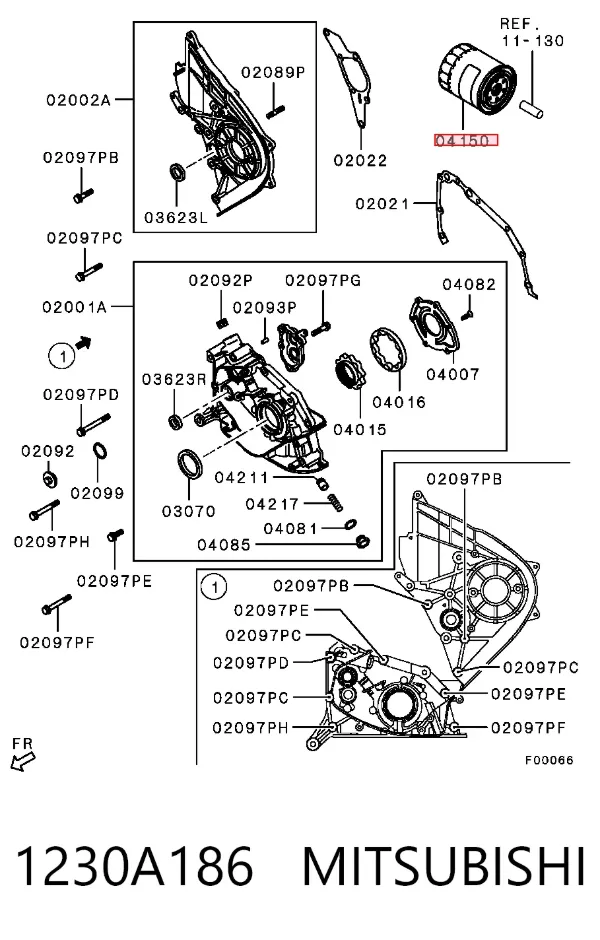 Масляний фільтр 1230A186 Mitsubishi