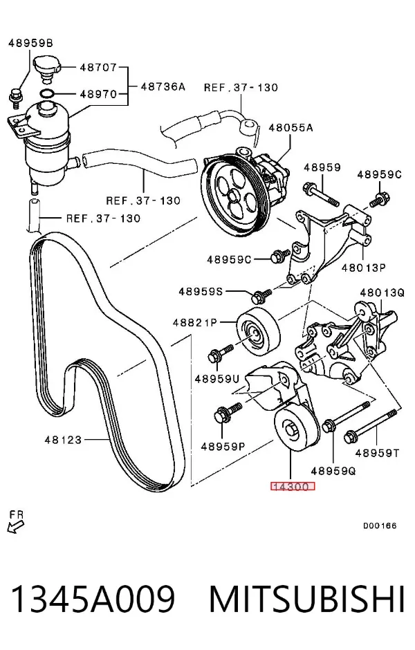 Натягувач приводного ременя 1345A009 Mitsubishi