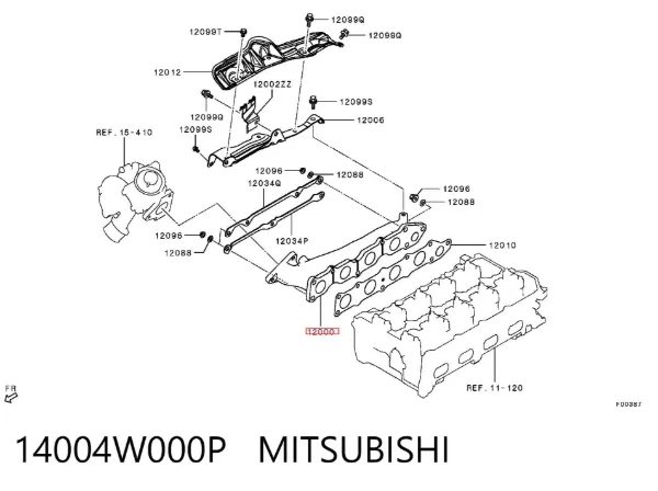 Випускний колектор 14004W000P Mitsubishi