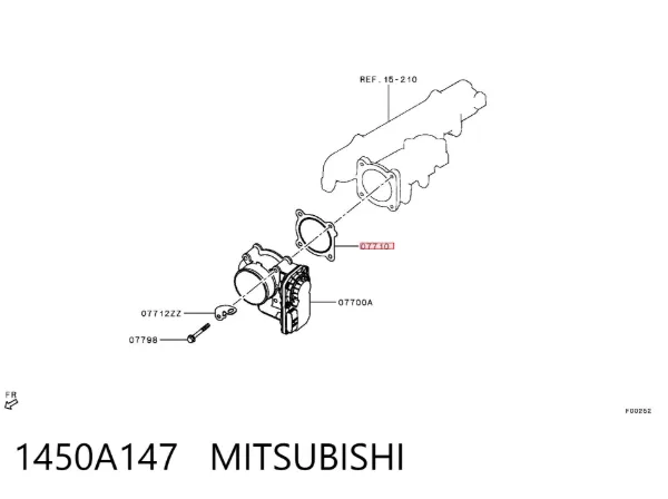 Прокладка дросельної заслінки Mitsubishi L 200 V