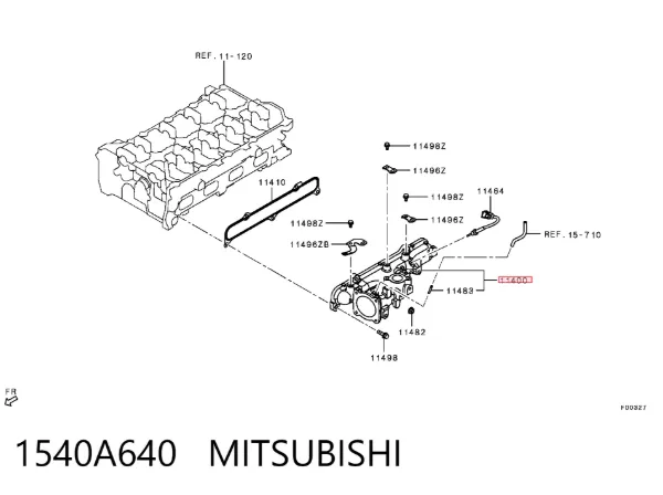 Впускний колектор 1540A640 Mitsubishi