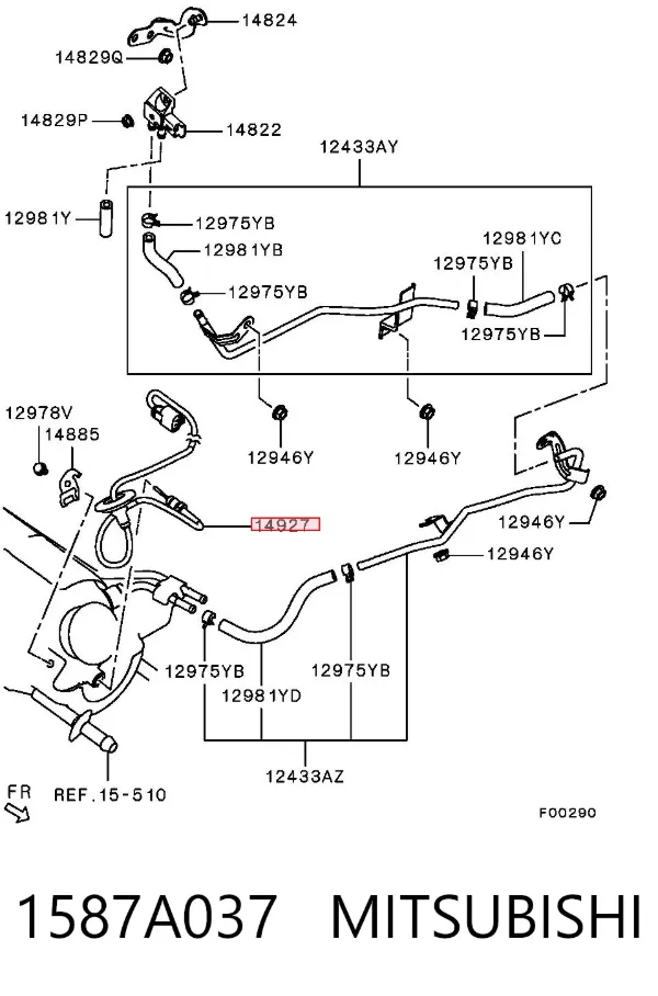 Датчик температури відпрацьованих газів (ВГ), клапан EGR 1587A037 Mitsubishi