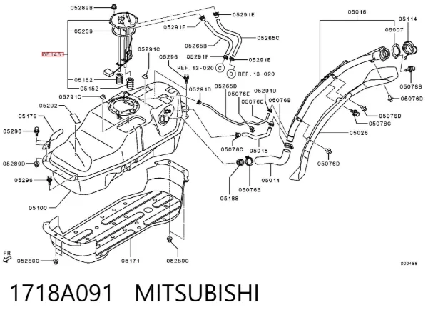 Датчик рівня палива 1718A091 Mitsubishi