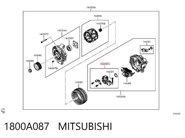 Реле генератора Mitsubishi Pajero IV SHORT