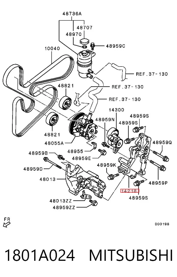 Кронштейн генератора 1801A024 Mitsubishi