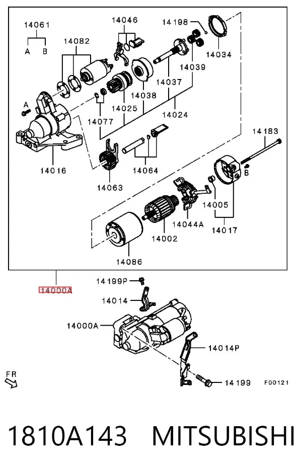 Стартер 1810A143 Mitsubishi