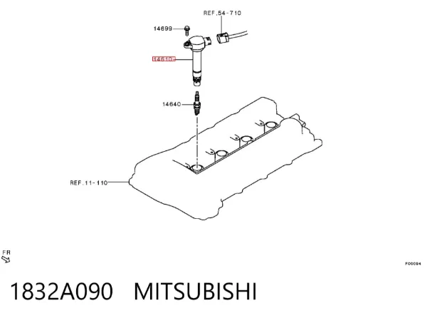 Котушка запалювання 1832A090 Mitsubishi