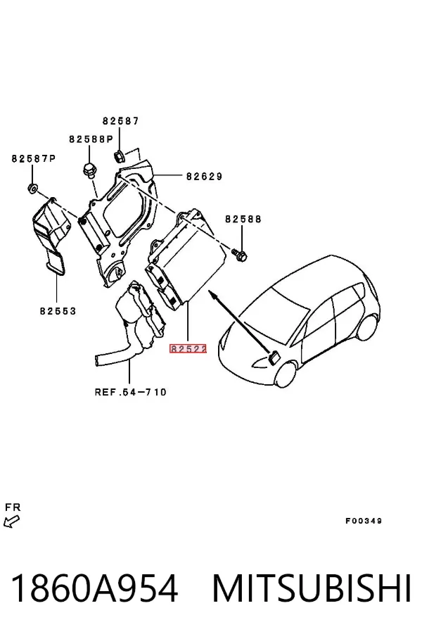 Електронний блок керування двигуном 1860A954 Mitsubishi