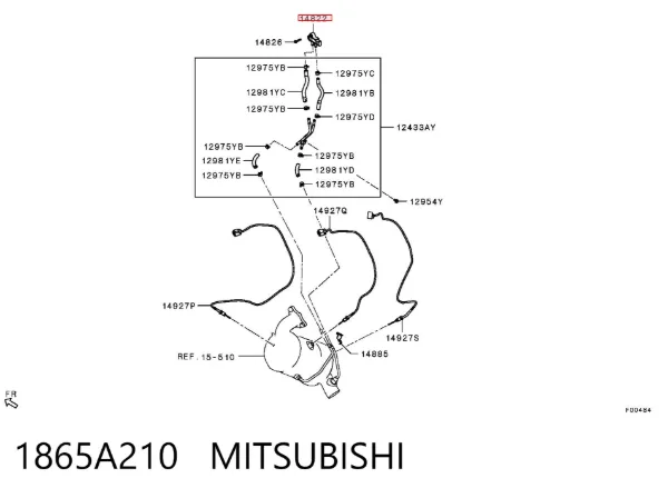 Датчик тиску вихлопних газів 1865A210 Mitsubishi