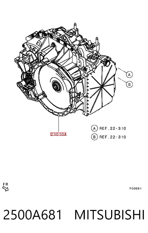 Коробка передач 2500A681 Mitsubishi