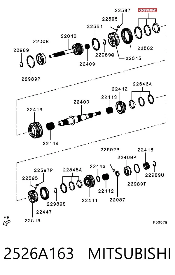Кільце синхронізатора 2526A163 Mitsubishi