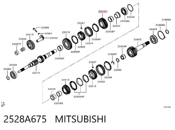 Шестерня 5-й передачі (ведуча) 2528A675 Mitsubishi