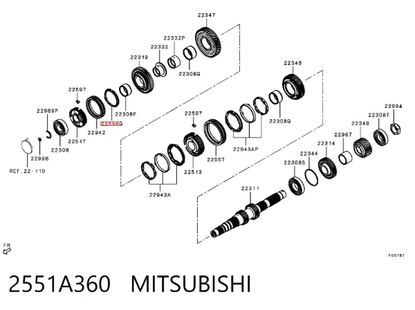 Кільце синхронізатора 2551A360 Mitsubishi
