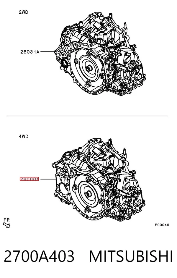 АКПП 2700A403 Mitsubishi