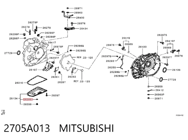 Прокладка пробки піддону АКПП 2705A013 Mitsubishi