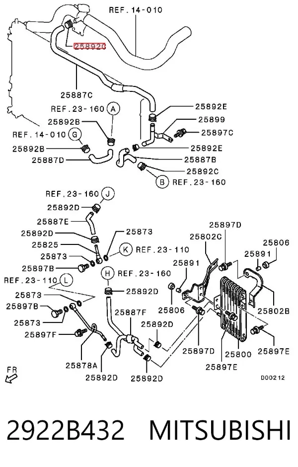  2922B432 Mitsubishi