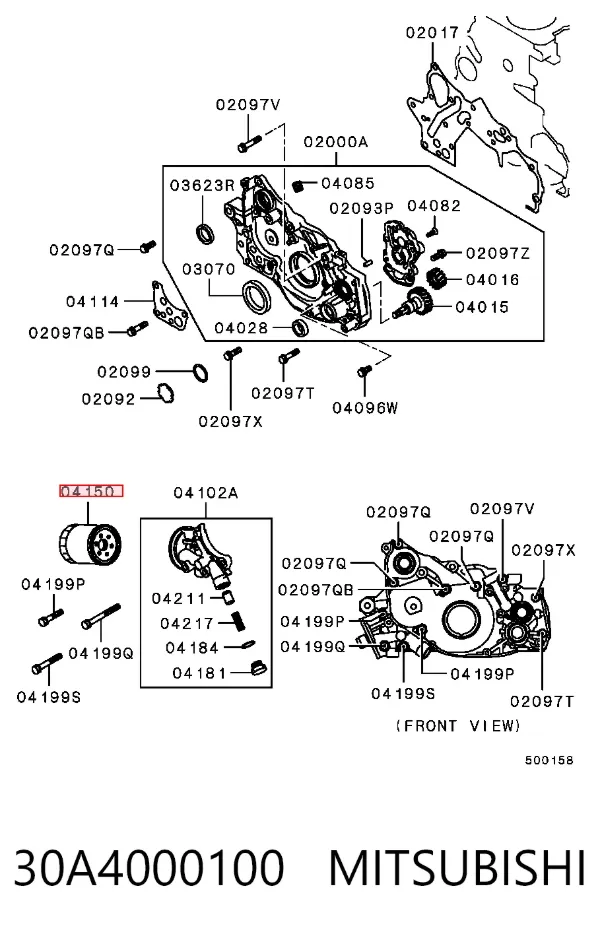Масляний фільтр 30A4000100 Mitsubishi