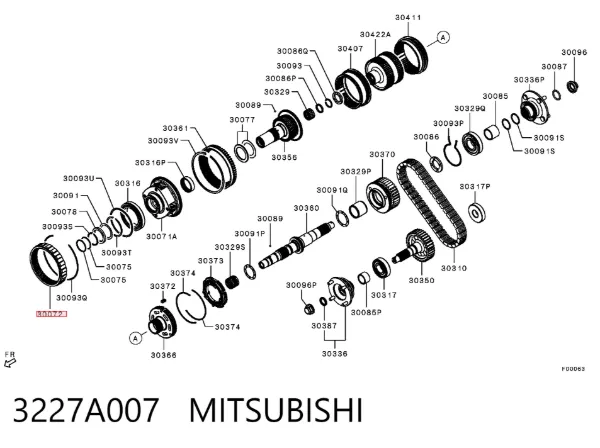 Планетарна шестерня роздавальної коробки 3227A007 Mitsubishi