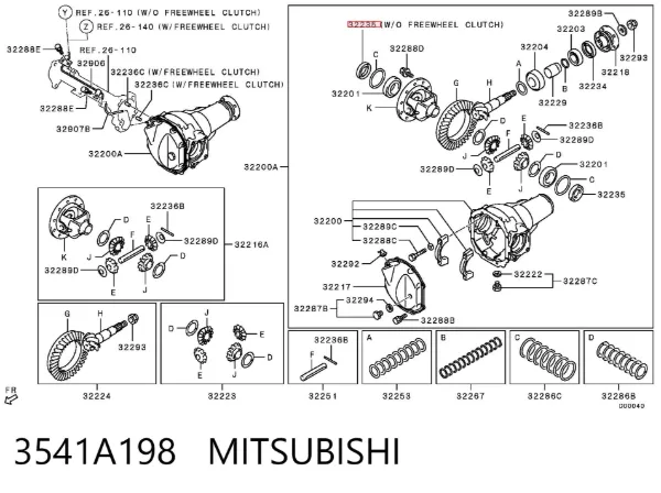 Сальник приводу 3541A198 Mitsubishi