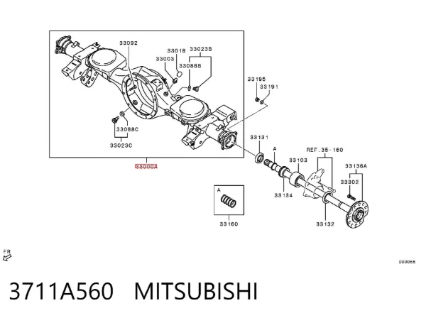 Корпус редуктора заднього моста 3711A560 Mitsubishi