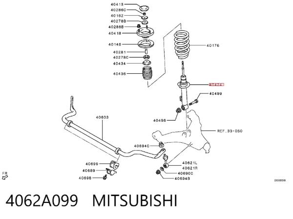 Амортизатор передній 4062A099 Mitsubishi