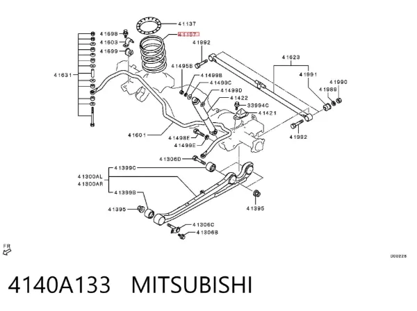 Задні пружини 4140A133 Mitsubishi