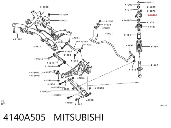 Опора амортизатора заднього 4140A505 Mitsubishi