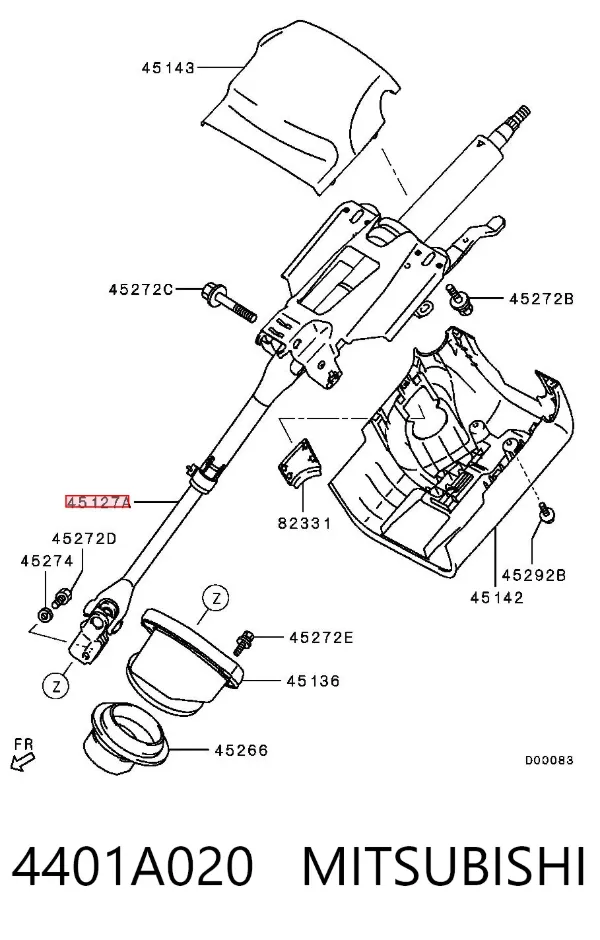 Рульова колонка Mitsubishi Outlander II XL