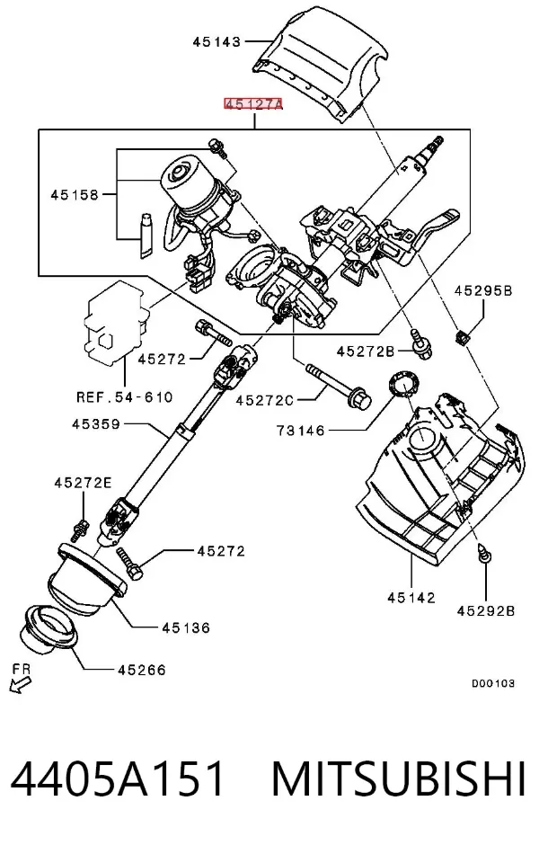 Рульова колонка 4405A151 Mitsubishi