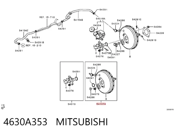 Підсилювач гальм 4630A353 Mitsubishi