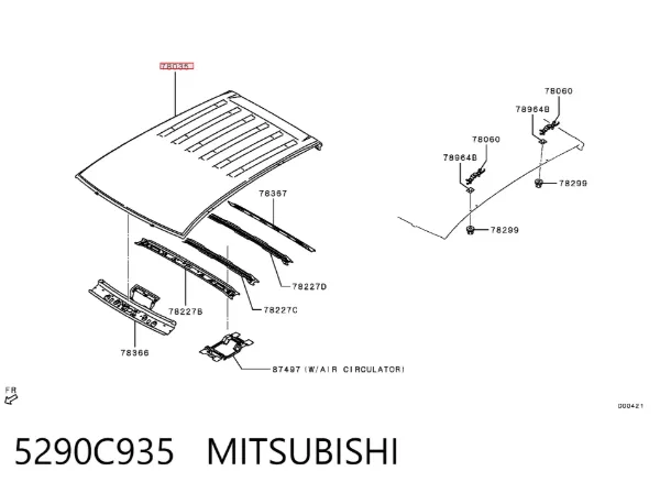 Дах 5290C935 Mitsubishi
