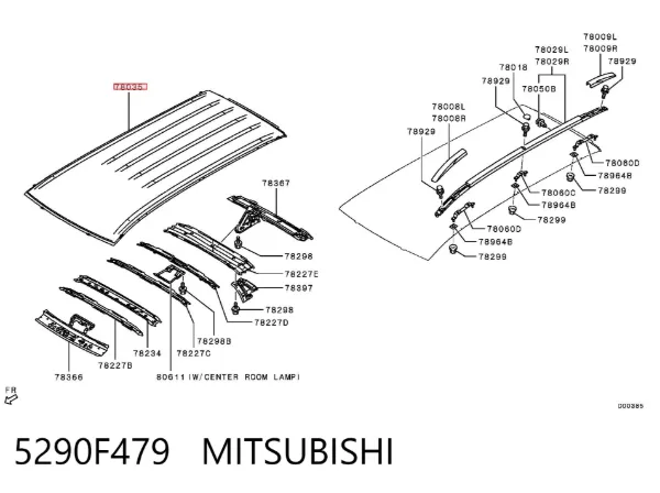 Дах 5290F479 Mitsubishi