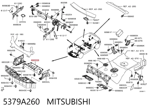 Захист двигуна 5379A260 Mitsubishi