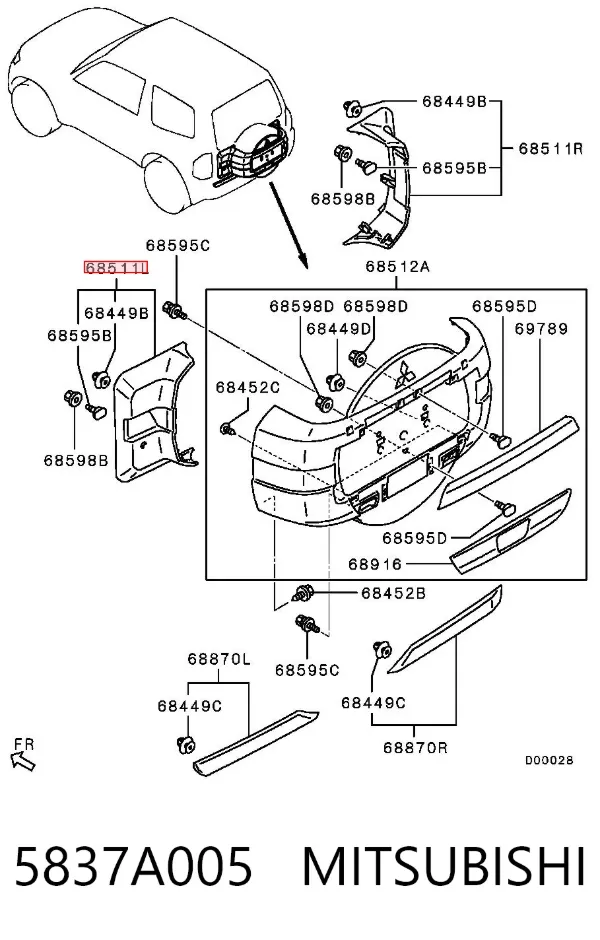  5837A005 Mitsubishi