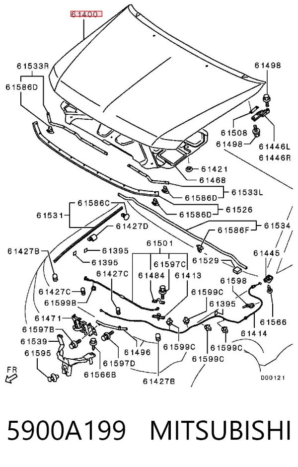Капот 5900A199 Mitsubishi