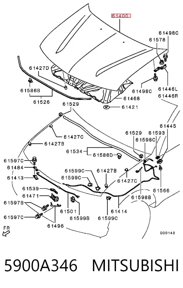 Капот 5900A346 Chrysler