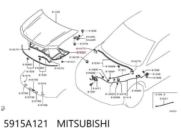 Шумоізоляція капота Mitsubishi Outlander III