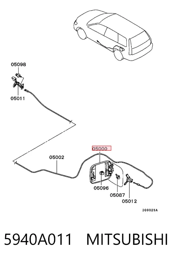 Лючок бензобака Mitsubishi Lancer IX