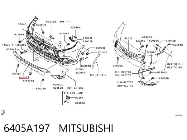 Спойлер переднього бампера MTU256490 Rhino
