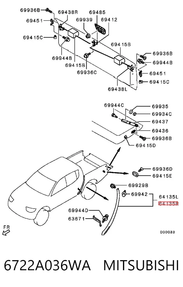  6722A036WA Mitsubishi