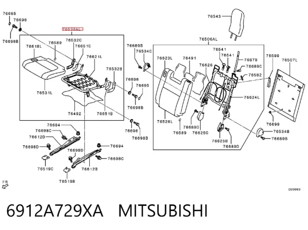  6912A729XA Mitsubishi