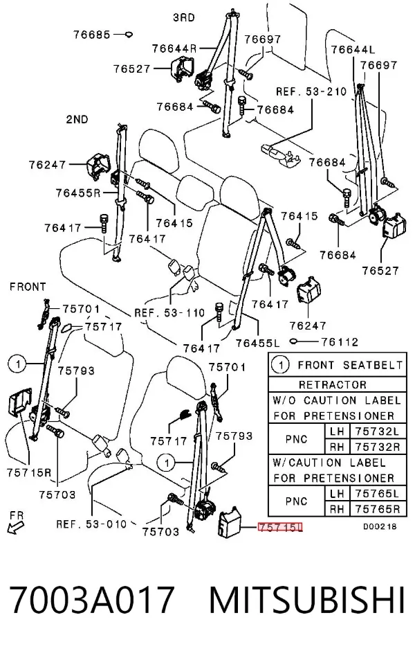  7003A017 Mitsubishi