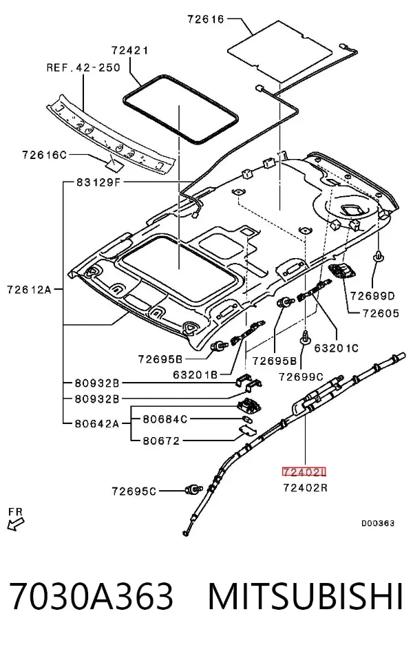 Подушка безпеки, збоку, ліва, AIRBAG 7030A363 Mitsubishi