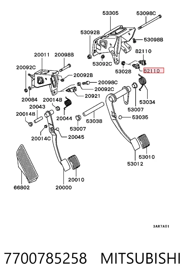Жабка тормозу 7700785258 Mitsubishi