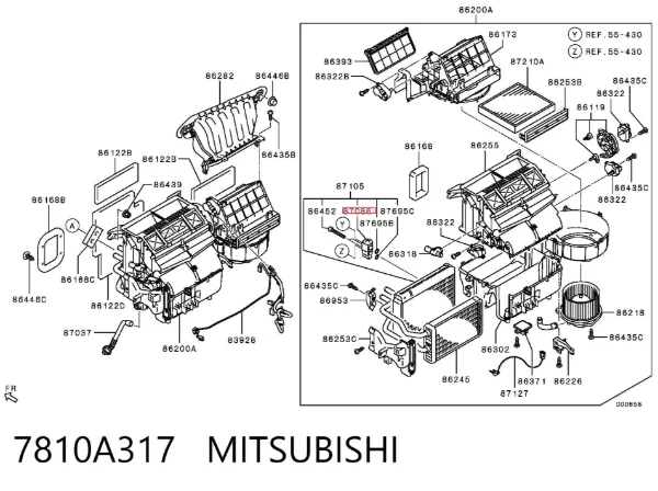 Клапан TRV, кондиціонера 7810A317 Mitsubishi
