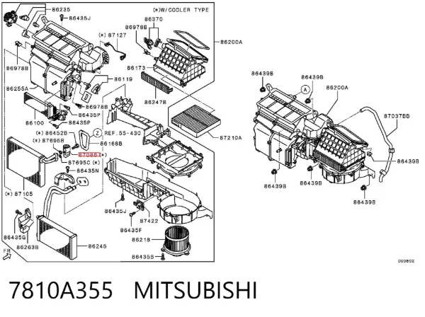 Клапан TRV, кондиціонера 7810A355 Mitsubishi