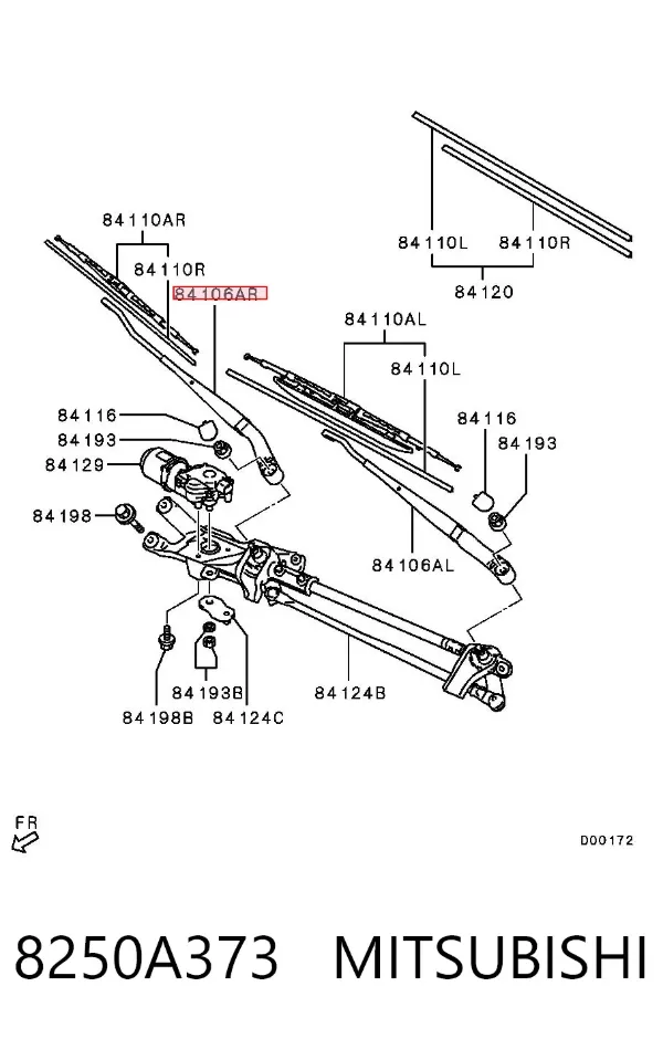 Важіль склоочисника 8250A373 Mitsubishi