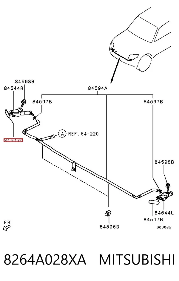 Накладка форсунки омивача фари передньої 3S955012 AND
