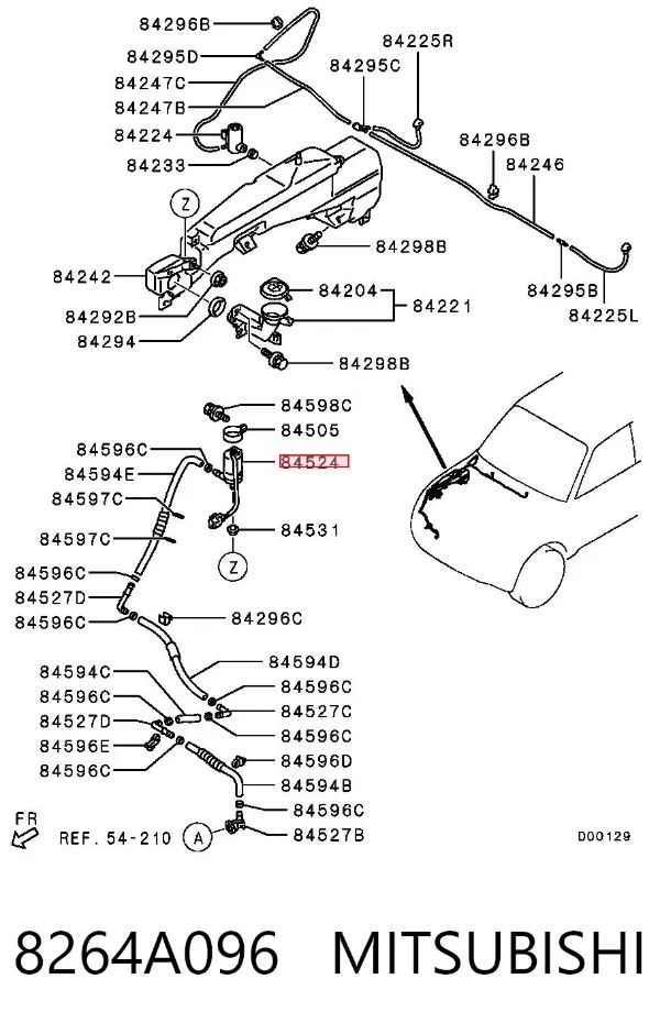 Насос-двигун омивача фар 8264A096 Mitsubishi